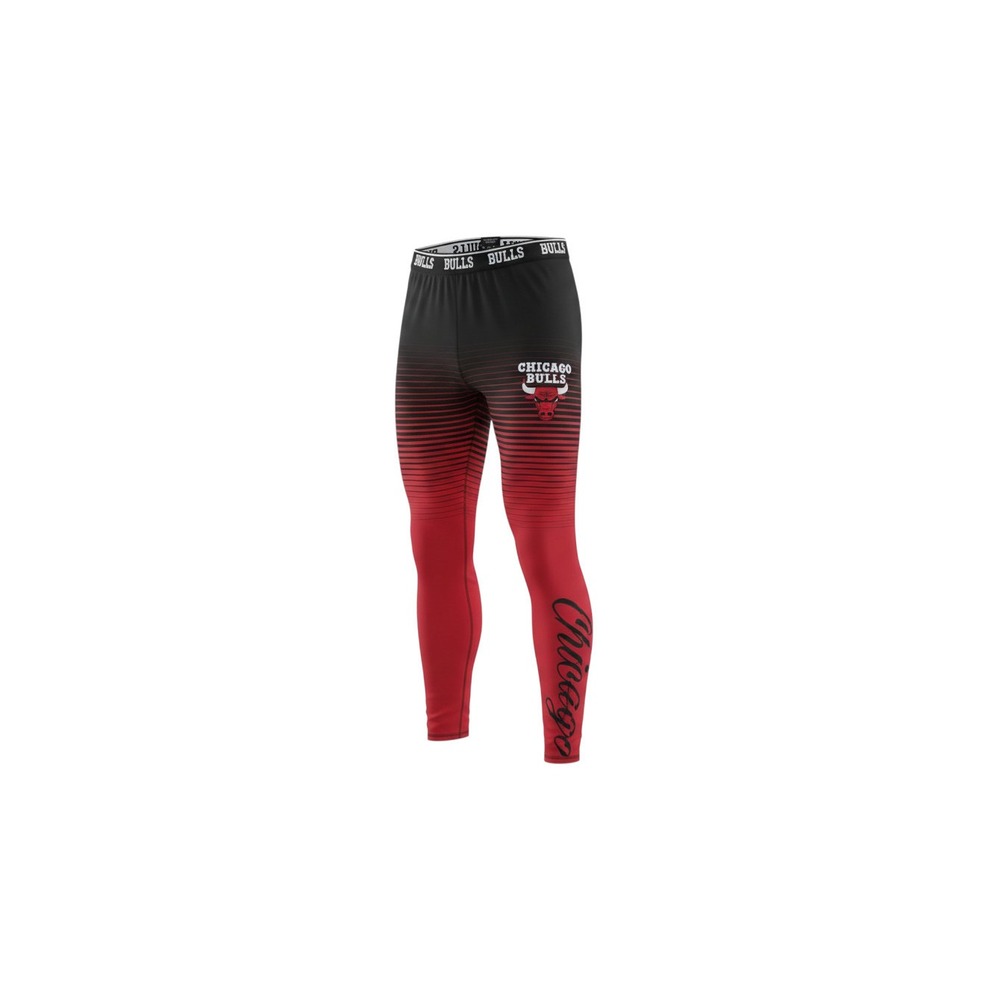 NBA Chicago Bulls Leggings Mens Medium Red Black Gradient Compression Tights